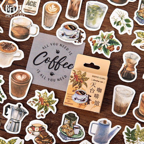 Rooftop Coffee House Bullet Journal Decorative Stationery Stickers Scrapbooking DIY Diary Album Stick Lable