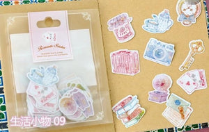 70pcs/ pack Kawaii Stickers Romantic Small Sticker Painted Watercolor Diary Photo Decorative Stickers