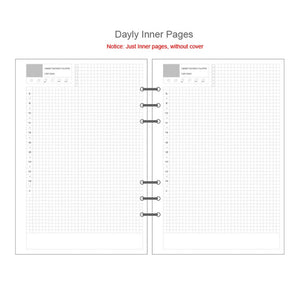 A5 A6 Laser transparent Notebook Planner Organizer Paper Planner Inner Page ring binder Diary Bullet Journal Notebook Wholesale