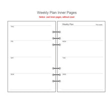 Load image into Gallery viewer, A5 A6 Laser transparent Notebook Planner Organizer Paper Planner Inner Page ring binder Diary Bullet Journal Notebook Wholesale