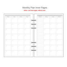 Load image into Gallery viewer, A5 A6 Laser transparent Notebook Planner Organizer Paper Planner Inner Page ring binder Diary Bullet Journal Notebook Wholesale