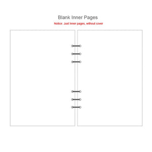 A5 A6 Laser transparent Notebook Planner Organizer Paper Planner Inner Page ring binder Diary Bullet Journal Notebook Wholesale