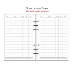 A5 A6 Laser transparent Notebook Planner Organizer Paper Planner Inner Page ring binder Diary Bullet Journal Notebook Wholesale