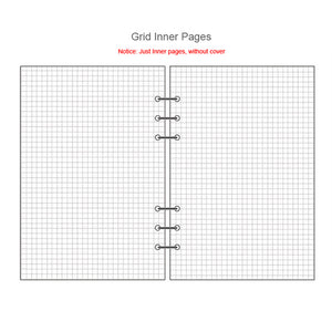A5 A6 Laser transparent Notebook Planner Organizer Paper Planner Inner Page ring binder Diary Bullet Journal Notebook Wholesale