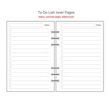 Load image into Gallery viewer, A5 A6 Laser transparent Notebook Planner Organizer Paper Planner Inner Page ring binder Diary Bullet Journal Notebook Wholesale